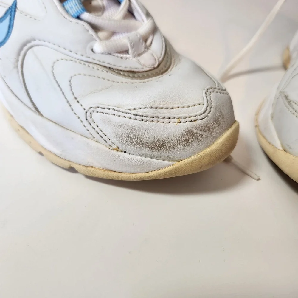 Nike Air Womens Training Shoes White Blue Vintage 2007 Y2K Sneakers 8.5 - Picture 10 of 11